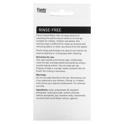 Flent, eyelid wipes, 30 wipes