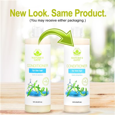 Mild z Natury, (Nature's Gate), Biotyna i Bamboo Odżywka do cienkich włosów, 16 Oz (473 ml)