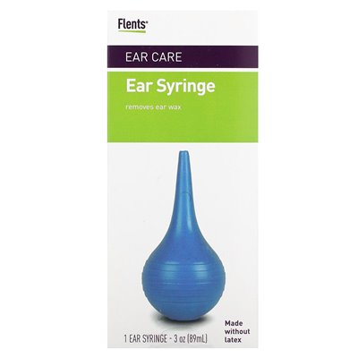 Flent, pielęgnacja ucha, strzykawka ucha, 1 strzykawka ucha, 3 uncje (89 ml)