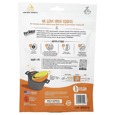 Fryaway, luz olejku do oleju kuchennego, smażone głębokie, 2 pakiety, 4,2 uncji (120 g)