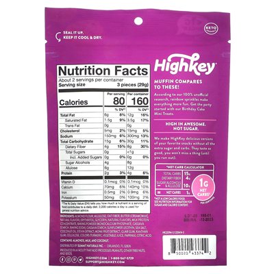 Highkey, weich gebackene Mini-Leckereien, Geburtstagstorte, 2 oz (57 g)