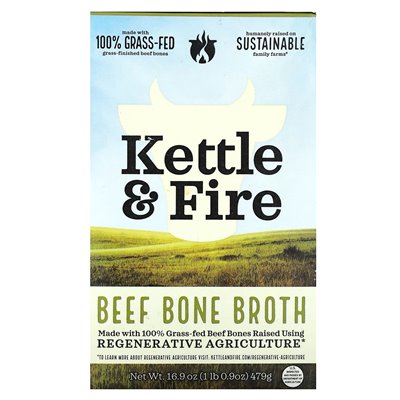 Kettle &amp Fire, wołowina bulion kości, 16,9 uncji (479 g)