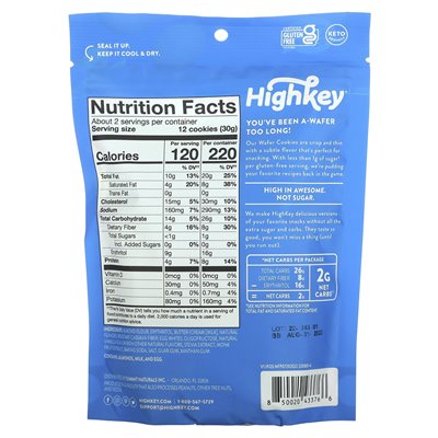 Highkey, Waffeln, Vanille, 2 oz (56,6 g)