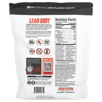Labrada Nutrition, Lean Body, Protein Shake Drink Mix, czekolada, 2,47 funta (1120 g)