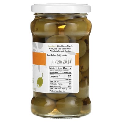 GAEA, Organiczne Oliwki z Opieki Pited, 10,2 uncji (290 g)