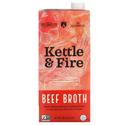 Kettle & Fire, Rinderbrühe, 32 oz (907 g) Kettle & Fire, Rinderbrühe, 32 oz (907 g)