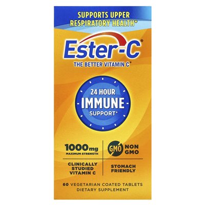 Esterc, 24 -godzinne wsparcie immunologiczne, 1000 mg, 60 wegetariańskich tabletek powlekanych