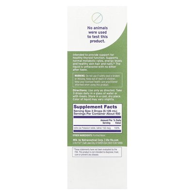 Life-Flo, Liquid Iodine Plus, with Potassium Iodide and Iodine, Unchanged, 2 fl oz (59 ml)