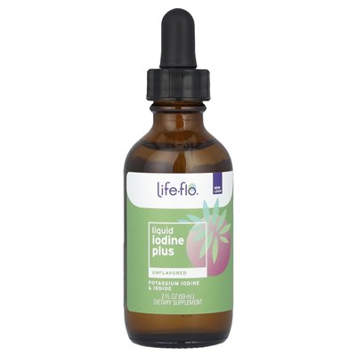 Life-Flo, płynny jod Plus, z jodkiem potasu i jodem, niezmiennym, 2 fl oz (59 ml) Life-Flo, płynny jod Plus, z jodkiem potasu i jodem, niezmiennym, 2 fl oz (59 ml)