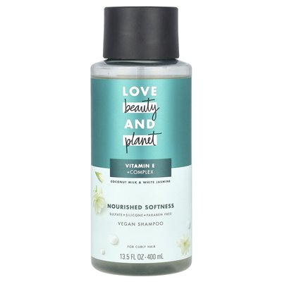 Love Beauty and Planet, Wegański szampon, dla kręconych włosów, mleko kokosowe i biały jaśmin, 13,5 fl oz (400 ml) Love Beauty and Planet, Wegański szampon, dla kręconych włosów, mleko kokosowe i biały jaśmin, 13,5 fl oz (400 ml)