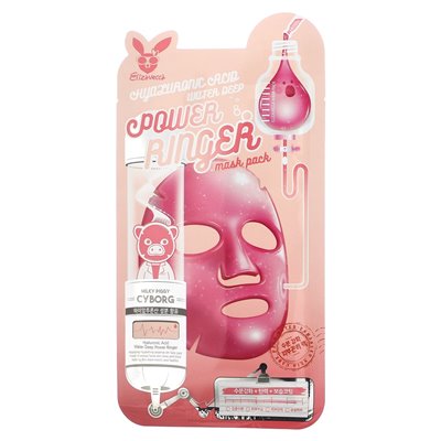 Elizavecca, Milky Piggy Cyborg, Hyaluronic Water Water Deep Power Ringer Pack, 1 sheet, 0.78 Fl Oz (23 ml)