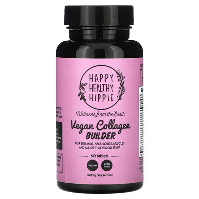 Happy Healthy Hippie, wegański budowniczy kolagenów, 60 tabletek Happy Healthy Hippie, wegański budowniczy kolagenów, 60 tabletek