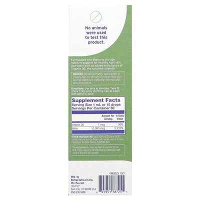 Life-Flo, Biotintropfen, natürliche Vanille, 2 fl oz (59 ml)