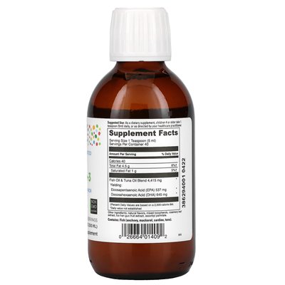 Little DaVinci, KiddOmega-3, Smaczny Pomarańczowo-Czereśniowy Smak, 6,67 uncji (200 ml)