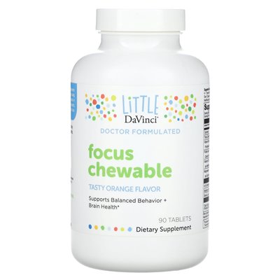Little DaVinci, Focus Chewable, Tasty Orange , 90 Tablets Little DaVinci, Focus Chewable, Tasty Orange , 90 Tablets