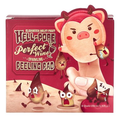 Elizavecca, Mleczna Piggy, piekielna, idealna podkładka do obryskiwania wina, 30 arkuszy, 6,76 fl oz (200 ml)