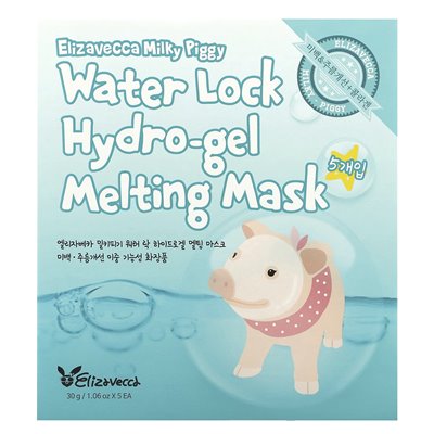 Elizavecca, Milky Piggy, Hydro-Gel-Schmelzmaske im Wasser, 5 Masken, 1,06 oz (30 g)