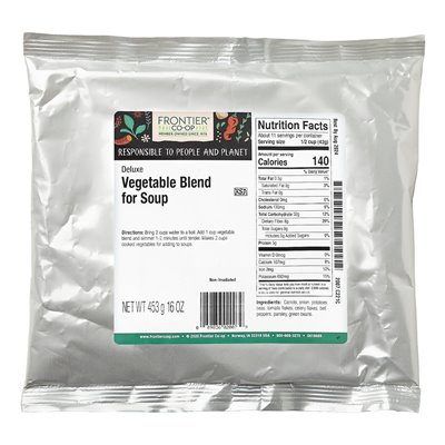 Frontier Co-op Deluxe Vegetable Soup Blend, 16 oz (453 g)