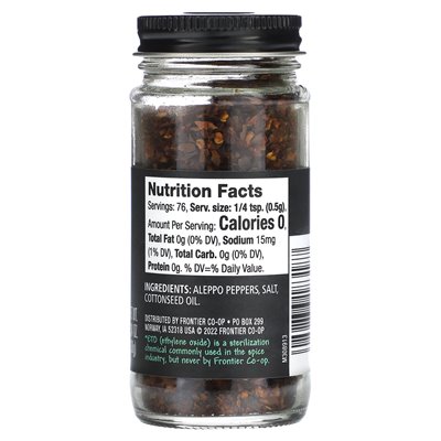 Frontier Co-Op, Crushed Aleppo Chili Pepper, 1,34 uncji (38 g)