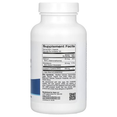Lake Avenue Nutrition, N-Acetyl-l-Cysteine, 600mg, 120 Veg Capsules
