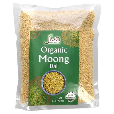 Jiva Organics, Bio Moong Dal Gelb, 2 Funty (908 g)