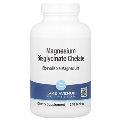 Lake Avenue Nutrition, Magnesium Bisglycinate Chelate with Traacs®, 200 mg, 240 tablets (100 mg per tablet)