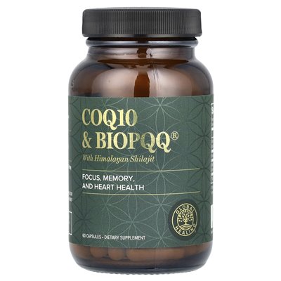 Global Healing, COQ10 i Biopqq z Himalajskimi Shilajit, 60 kapsułek