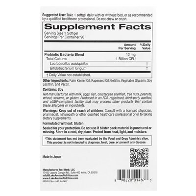 Lake Avenue Nutrition, Probiotic Minis, 2 Strain Blend, 1 Billion CFU, 90 Softgels