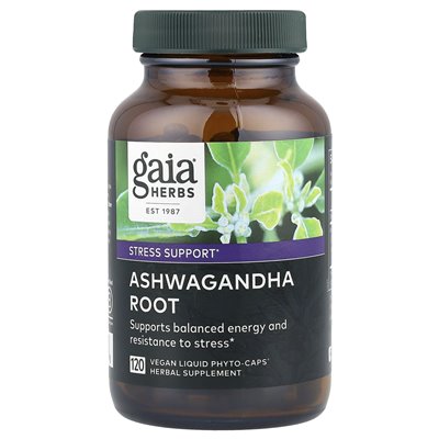 Gaia Herbs, Ashwagandha Root, 120 wegańskich płynnych fito-caps® Gaia Herbs, Ashwagandha Root, 120 wegańskich płynnych fito-caps®