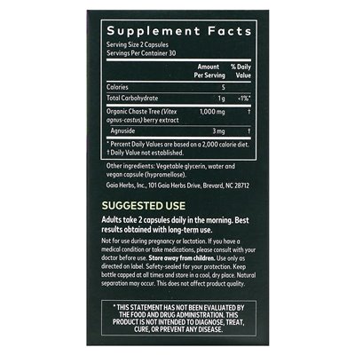 Gaia Herbs, Vitex-Beere für Frauen, 60 vegane flüssige Phyto-Kapseln