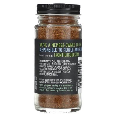 Frontier Co-op Mexican Fiesta Spice, Chili, Tomato, Cumin, 2.12 oz (60 g)