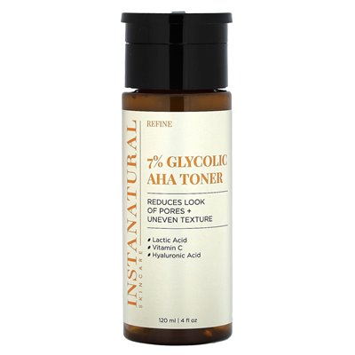 Instanatural, 7% Glycolic AHA Toner, 4 fl oz (120 ml)