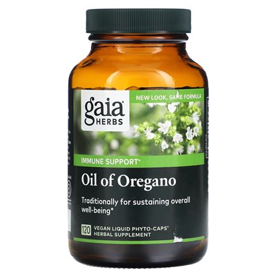 Zioła Gaia, olej z oregano, 120 wegańskich płynnych fito-caps