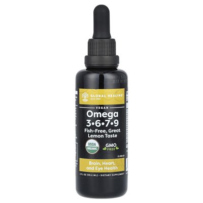 Global Healing, Omega 3, 6, 7, 9, Lemon, 2 Fl Oz (59,2 ml) Global Healing, Omega 3, 6, 7, 9, Lemon, 2 Fl Oz (59,2 ml)
