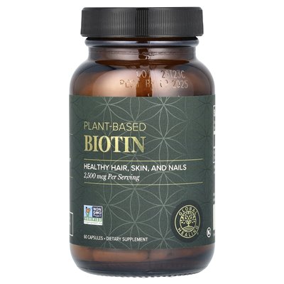 Globalne leczenie, biotyna na bazie roślin, 2500 mcg, 60 kapsułek