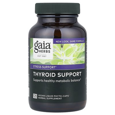 Gaia Herbs, Schilddrüsenunterstützung, 120 vegane Phyto-Caps® mit Flüssigkeit