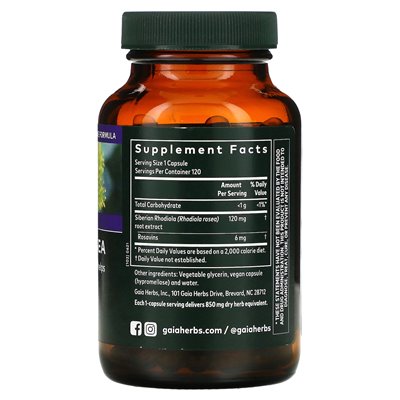 Gaia Herbs, Rhodiola Rosea, 120 vegane Phyto-Kapseln mit Flüssigkeit