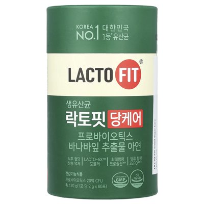 Laktofit, probiotyk, pielęgnacja cukru we krwi, 60 patyków, (2 g) każdy