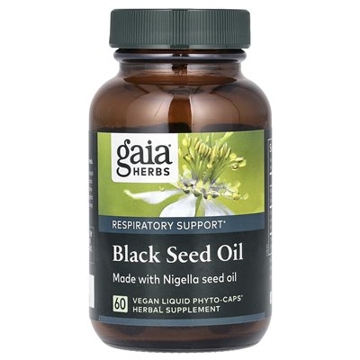 Gaia Herbs Black Seed Oil 60 Vegan Liquid Phyto Caps
