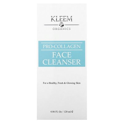 Kleem Organics, Pro-Collagen Face Cleanser, 4.06 Fl Oz (120 ml)