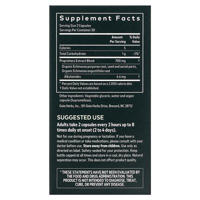 Gaia Herbs, Echinacea Supreme, 60 vegane Phyto-Kapseln mit Flüssigkeit
