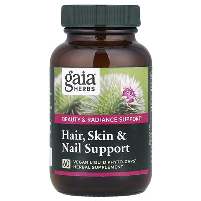 Gaia Herbs, Unterstützung für Haare, Haut und Nägel, 60 vegane Phyto-Kapseln mit Flüssigkeit