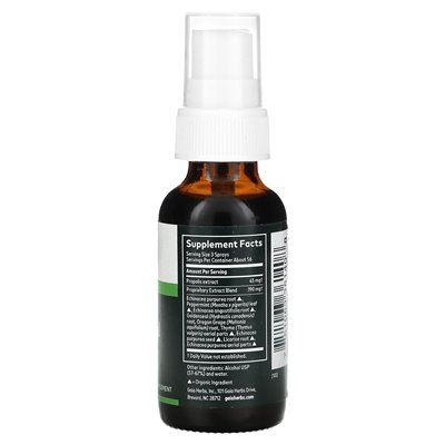 Gaia Herbs, Throat Spray, Echinacea Goldenseal Propolis, 1 fl oz (30 ml)