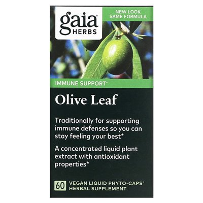 Gaia Herbs, Olivenblatt, 60 vegane Phyto-Kapseln mit Flüssigkeit