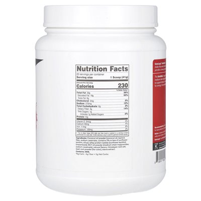 Ketologiczny, keto posiłek, truskawka, 1,8 funta (800 g) Ketologiczny, keto posiłek, truskawka, 1,8 funta (800 g)