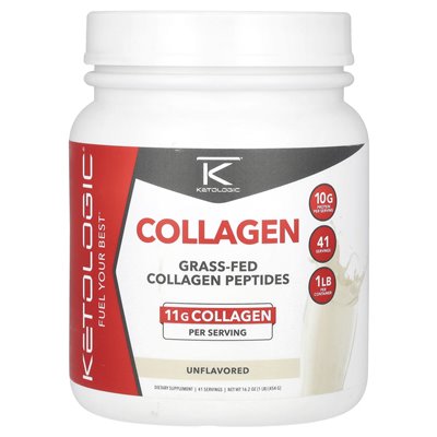 Ketologiczny, kolagen, niezmieniony, 16,2 uncji (454 g) Ketologiczny, kolagen, niezmieniony, 16,2 uncji (454 g)
