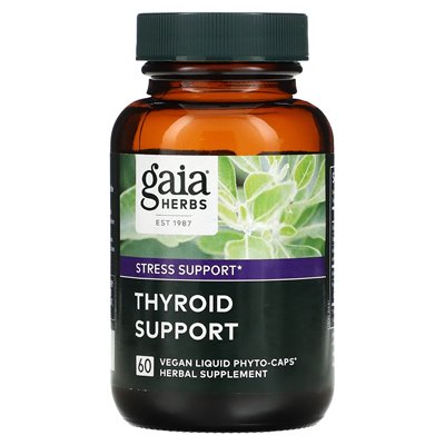 Gaia Herbs, Thyroid Support, 60 Vegan Liquid Phyto-Caps
