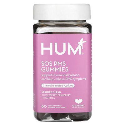 Hum Nutrition, SOS PMS Gummie, żurawina, 60 wegański