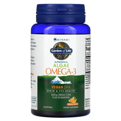 Minami Nutrition, Alga Omega-3, Orange, 60 soft