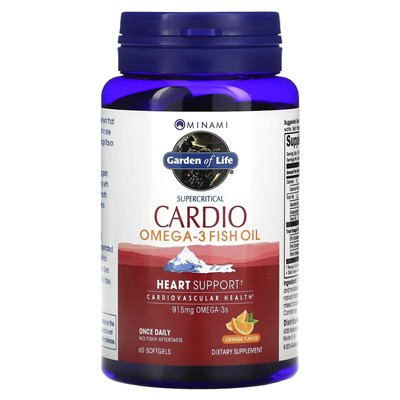 Minami Nutrition, Superskritisch Cardio, Omega-3-Fischöl, Orange, 915 mg, 60 weiche